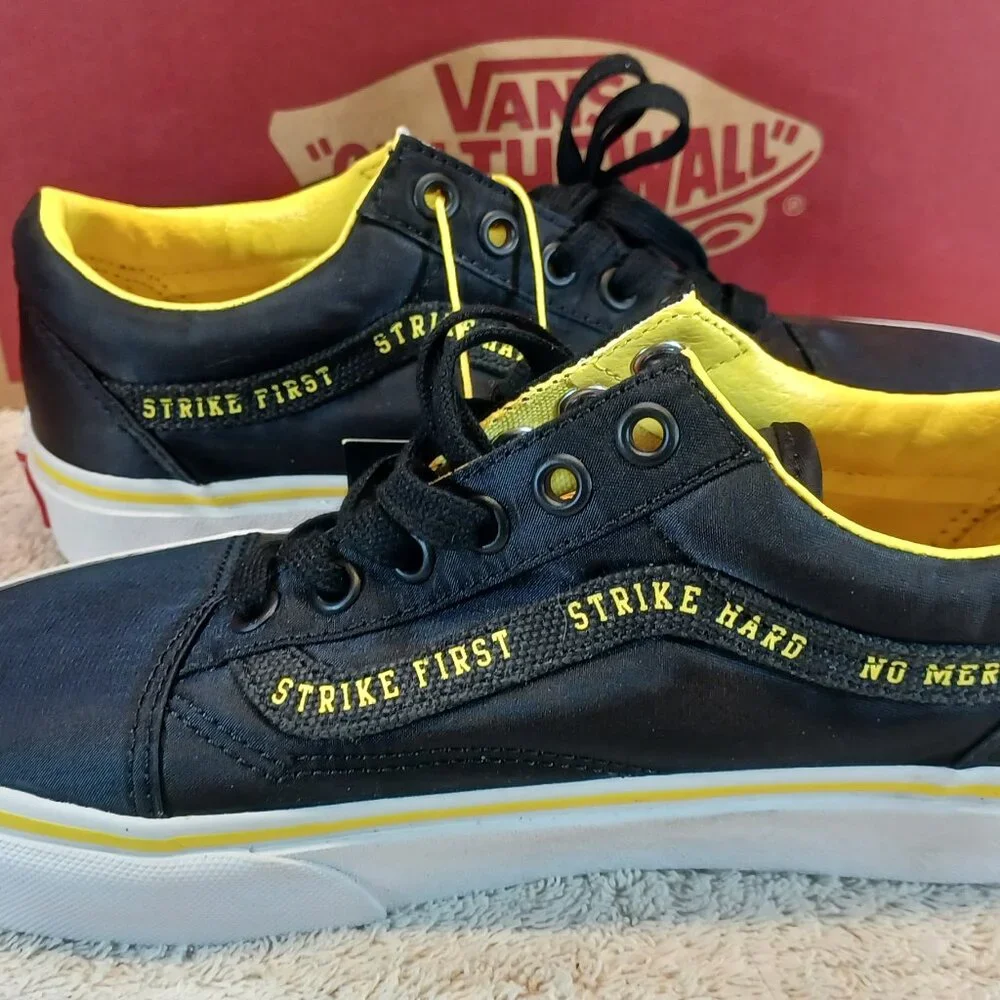 Vans X Men's 4.5/Women's 6 Old Skool Cobra Kai Dojo Black/Yellow VN0A3WKT05N